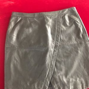 Black Lamb Leather skirt.